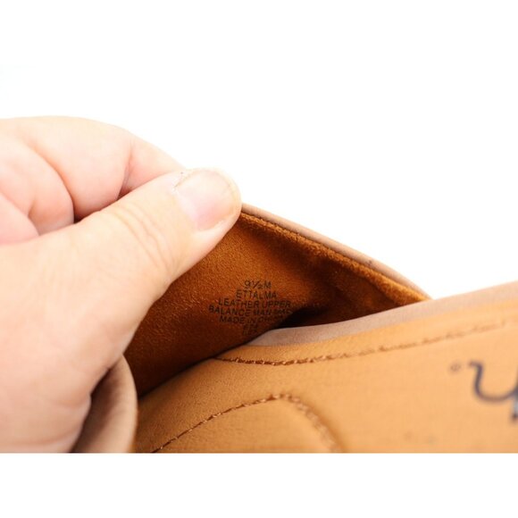 Earth Ettalma Sandals Women's Size 9.5 Tan Brown Leather Slide Slip On Shoes - Picture 10 of 11